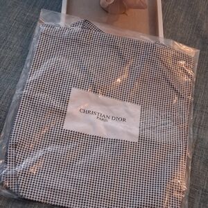 Dior GWP Black and White Houndstooth Tote .